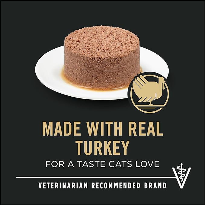 Purina Pro Plan Urinary Tract Health Turkey and Giblets Entree Classic Wet Cat Food Pate - (Pack of 24) 3 oz. Pull-Top Cans