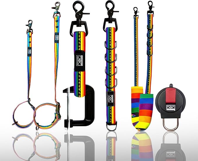 Prestige Elite - Set of 6 - Dog Groomers Helper Grooming Loops for Dogs Groomers - Adjustable Biothane Dog Grooming Loop, Belly Strap, Grooming Noose, Extension Strap & More - Pet Grooming Leash