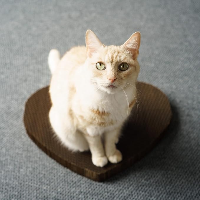 Cat Scratcher by Americat – Made in USA Cardboard Scratching Pad & Lounger – X Large, 2-Sided, Heavy, No-Shedding, Long-Lasting (Heart)
