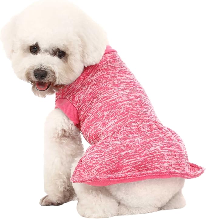 Dog Sweater, Dog Sweaters for Small Dogs, 2, 3 Pack Warm Soft Pet Clothes for Puppy, Medium Large Cat, Dogs Girl or Boy, Dog Shirt for Winter Christmas (Dress Pink+Purple+HotPink, XX-Small)