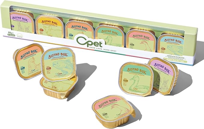 OPET Wet Cat Food Pate, Grain Free Wet Pate, Balanced Recipe Cat Can Food, Mixed 6 Flavor 1.41 Ounce Pack of 6