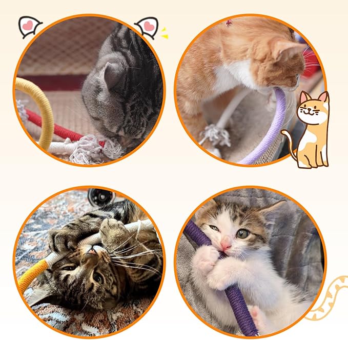 Tocirelo Cat Toys Silvervine Sticks - 8Pack Natural Silvervine Sticks for Cats, Cat Chew Toy for Teeth Cleaning, Interactive Kitten Chew Ropes to Redirect Chewing Habits, Kitty Chew Sticks