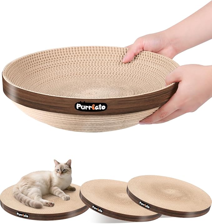 3 Pack Cat Scratcher Pad, Replacement Cardboard Cat Scratcher Pad, Relieves Stress, Supports Pet Behaviors, 3 Count