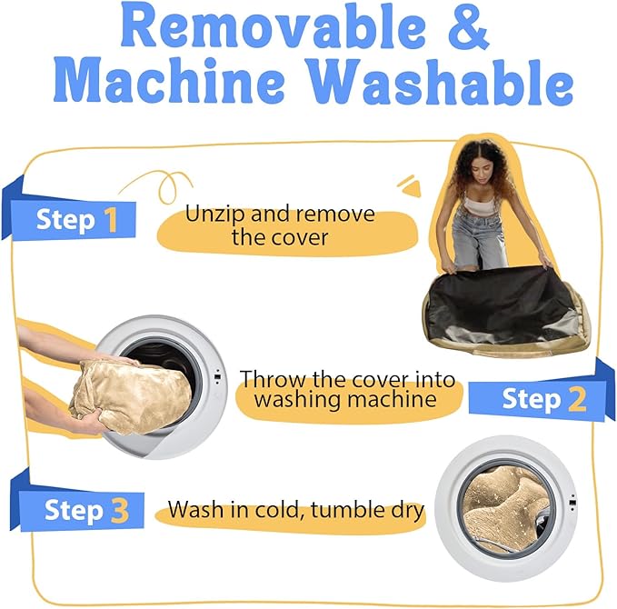 Orthopedic XL Large Dog Bed - Removable Bolster & Waterproof Washable Cover for Pet Extra Large Bed with Foam Support Non-Slip Bottom Dog Beds