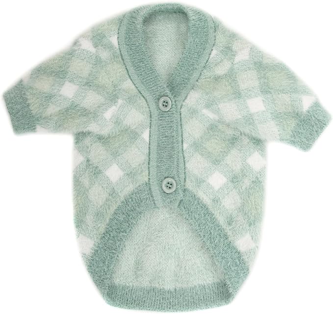 Dog Sweater, 2-3 Pack Warm Soft Pet Clothes for Puppy, Medium Large Cat, Girl or Boy, Shirt for Winter Christmas (Green, X-Small)