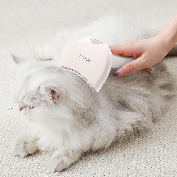 Pet Undercoat Deshedding Tool for Dogs - Wide Curved Undercoat Brush for Effortless Pet Deshedding, Loose Hair Remover for Dogs & Cats (White) (White)