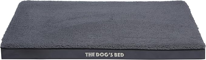 The Dog’s Bed Orthopedic Dog Bed, XL Grey Plush, Waterproof, Supportive Dog Bed with Washable Replaceable Covers