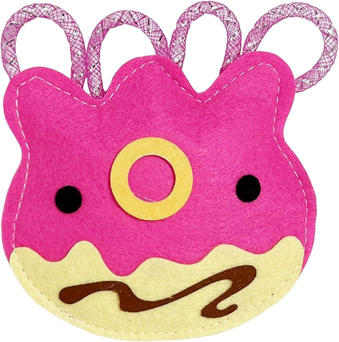 ROHOME Catnip Toys for Cat,Kitten Chew Teeth Cleaning Toy,Interactive Plush Toys for Swatting and Playing,Cute Octopus Cat Toy (Pink)