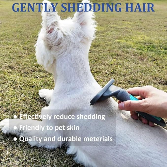 Dog Brush for Shedding Short Haired Dogs, Undercoat Deshedding Tool Set, Gently and Effectively Remove Loose Hair and Reduce Shedding, Includes a Brush and a Double-sided Silicone Glove