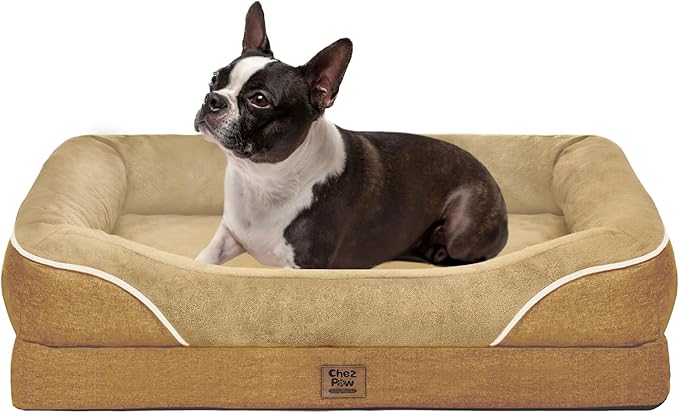 Washable Orthopedic Large Dog Bed - Big Dog Beds with Removable Waterproof Cover and Non-Slip Bottom XL Large Pet Bed with Bolster Extra Large Dogs Bed