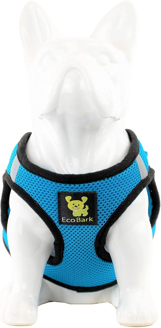 EcoBark Step in Dog Harness Reflective Soft Ultra Padded Mesh Dog Harnesses for XXS, XS, Small, and Medium Dogs Eco-Friendly Comfort Secure Halter No Pull Adjustable Pet Vest (XXXS, Teal)