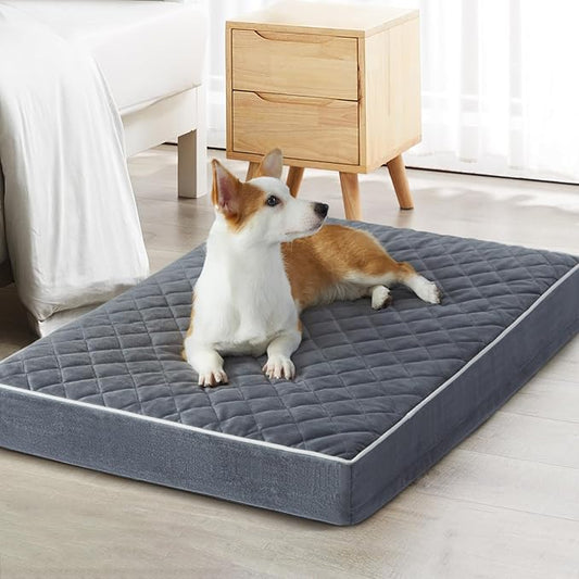 WNPETHOME Orthopedic XXL Dog Beds Large Sized Dog, Waterproof Extra Large Dogs Bed with Removable Washable Cover, Multi-Needle Quilting Dogs Crate Bed