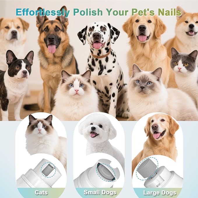 4 in 1 Dog Clippers Grooming Kit with LED Screen, Cordless Quiet Paw Trimmer & Nail Grinder, Rechargeable Waterproof Feet Ear Body Hair Shaver for Cats Dogs Pet Supplies, Pure White