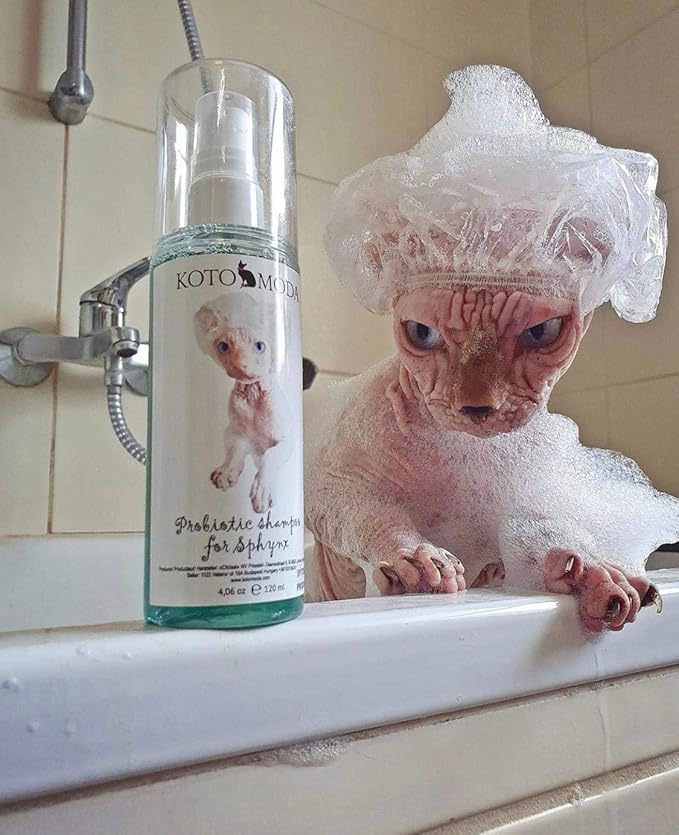 Sphynx cat Shampoo for Naked and Hairless Cats 120 ml with Foam Pump