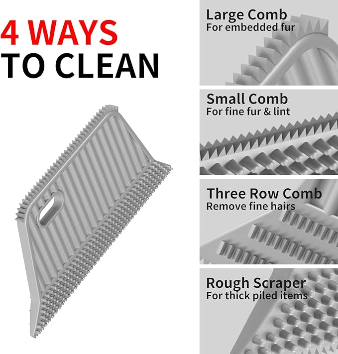 Carpet Rake,Lint Remover,Carpet Rake for Pet Hair Removal,Lint Brush,Lint Shaver for Carpets, Car Mat,Couch,Pet Bed,Furniture & Rug(3-Pack)