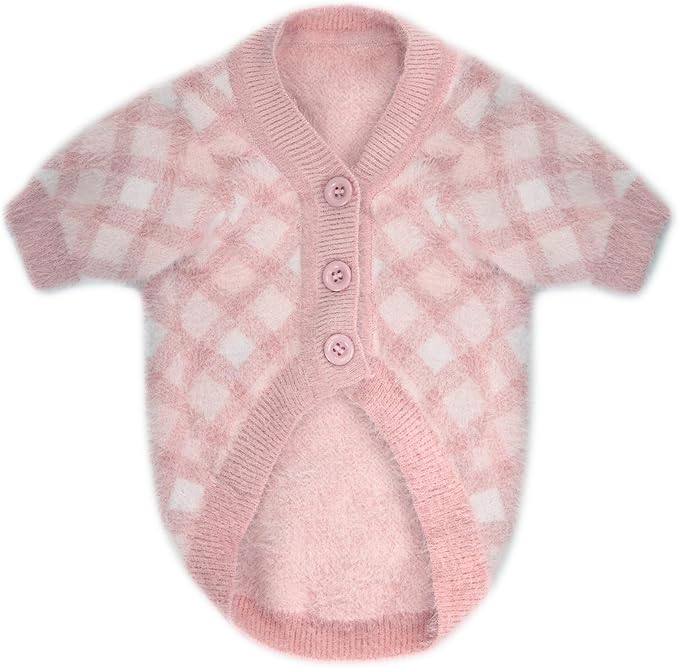 Dog Sweater, Dog Sweaters for Small Dogs, 2, 3 Pack Warm Soft Pet Clothes for Puppy, Medium Large Cat, Dogs Girl or Boy, Dog Shirt for Winter Christmas (Pink, Large)