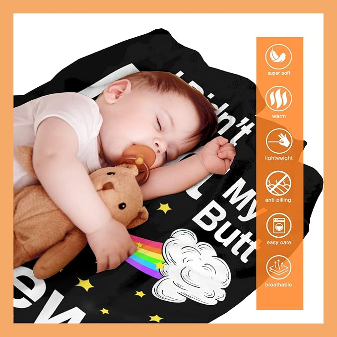 Custom Funny Pig Blanket Gift for Men Women, 50x60 Inches Soft Flannel Cozy Throws Blankets Funny Gift Idea for Adult Teen Kids Girls Boys Animals Pattern for Birthday Christmas Bed Sofa Couch