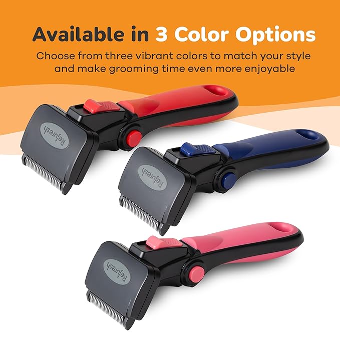 Deshedding Dog Brush for Short/Medium Hair (Medium,Pink) – Gentle Deshedding tool for Dogs & Cats – Reduces shedding, without damaging topcoat. Removes Loose Fur & Dead Undercoat.