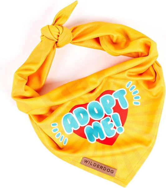 Wilderdog Dog Bandana with Lightweight Quick Drying Poly-Blend Mesh Material in Adopt Me!