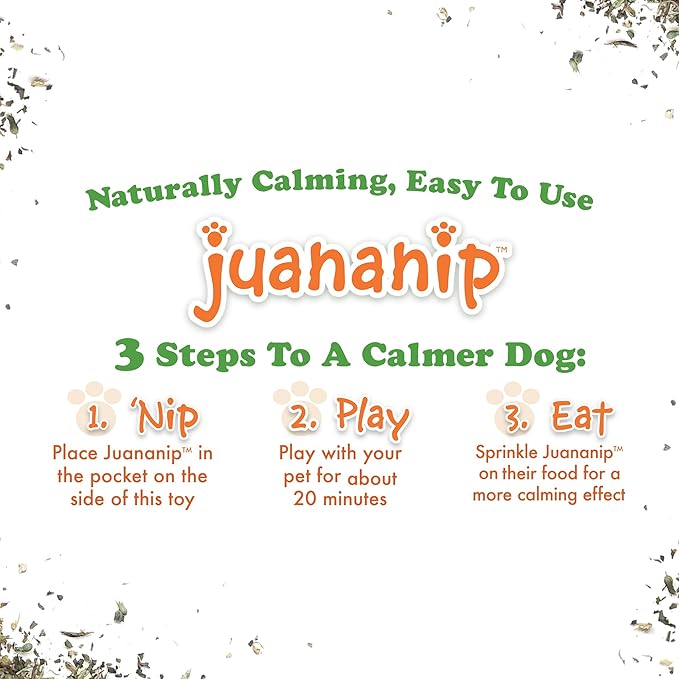 Doggijuana Tuffer Chewer Plush Dog Toy | Funny Dog Toy Plush with Juananip Catnip for Dogs | Calming Aid for Dogs | Interactive Squeaky Chew Toy for Play (Pretzel)