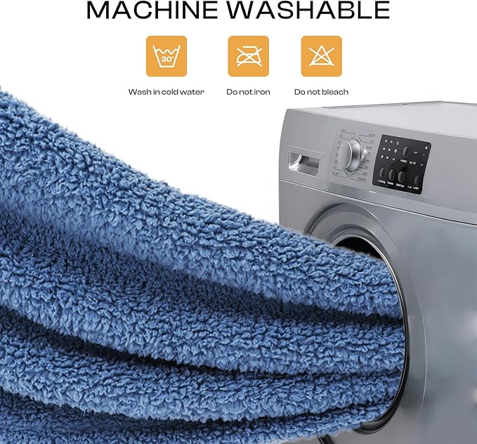 Luciphia Premium Fleece Dog Puppy Blanket Soft Pet Sherpa Calming Cat Blankets Throw for Small Medium Dog Cat(Haze Blue,57x40 inches)