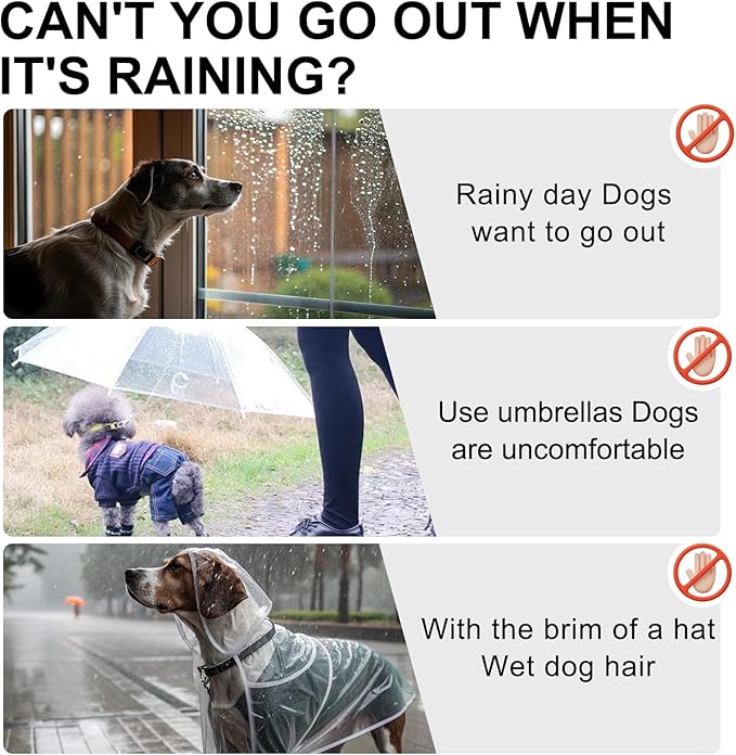 BEAUTYZOO Dog Raincoat Hooded Slicker Poncho, Waterproof Windproof Rain Jacket Hood with Harness Built in, Adjustable Reflective Duck Design Rain Coats for Small Medium Dogs Puppies, Yellow Size XS