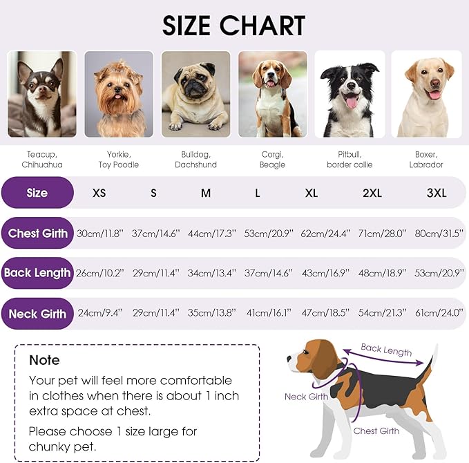 Queenmore Dog Sweaters for Medium Dogs Girl, Waffle Knit Dog Sweater with Long Sleeve, Doggie Kintsweaters, Cat Christmas Sweaters, Purple M