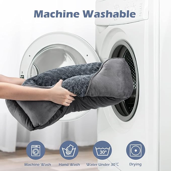 INVENHO Dog Bed Medium Size Dog, Orthopedic Warming Soft Calming Sleeping Puppy Bed Durable Pet Bed with Anti-Slip Bottom