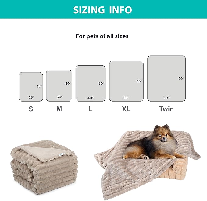 Waterproof Dog Blanket, Soft Fleece Blanket for Couch Protector, Reversible Pet Blankets Furniture Protector Cover for Small Medium Large Dogs Cats (Navy, 30"x40")