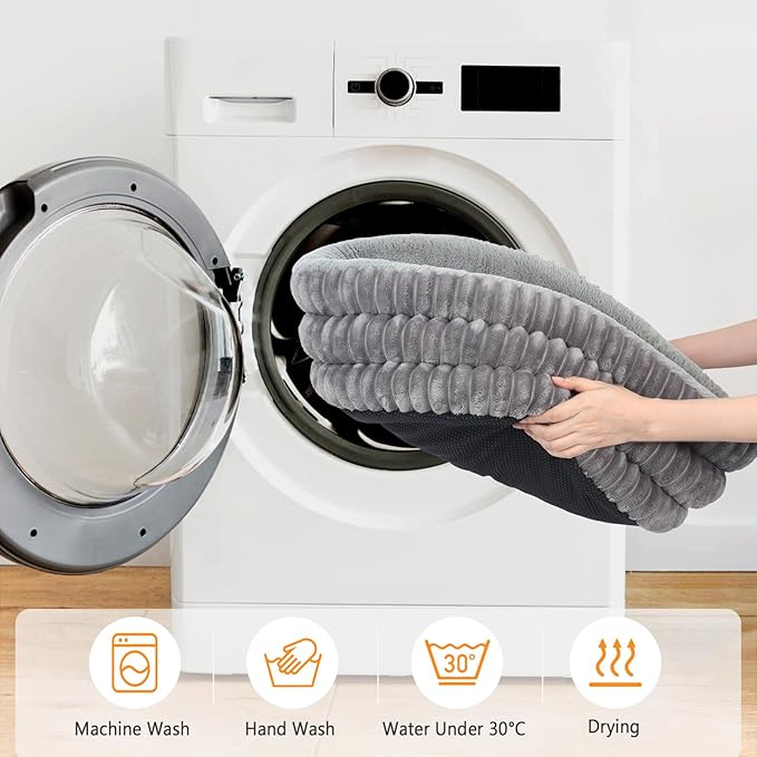 Cat Bed, 20’’ Round Donut Fluffy Cat Beds for Indoor Cats and Small Dogs, Washable Deep Sleep Calming Pet Bed Kitten Bed