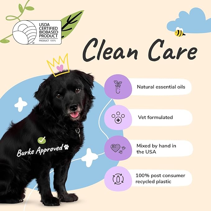 kin+kind Flea and Tick Shampoo for Dogs Vet Formulated - Plant Powered, Safe and Effective Dog Shampoo with Coconut and Olive Oil - Lavender Scent - Prevent Fleas and Ticks - Made in USA 12 fl oz