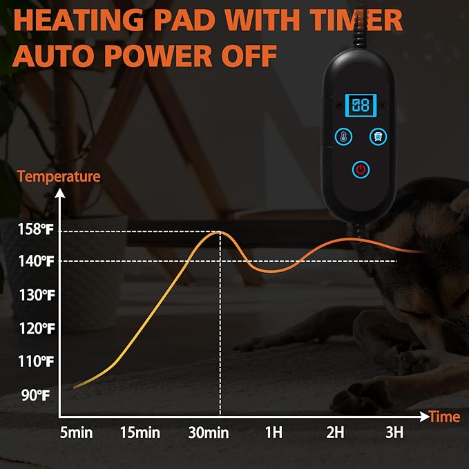 Heated Cat Bed for Small Cats, 19" Soft & Cozy Donut Pet Bed With Timer & Temp Adjustable Heating Pad for Indoor Kitten, Electric Warmer