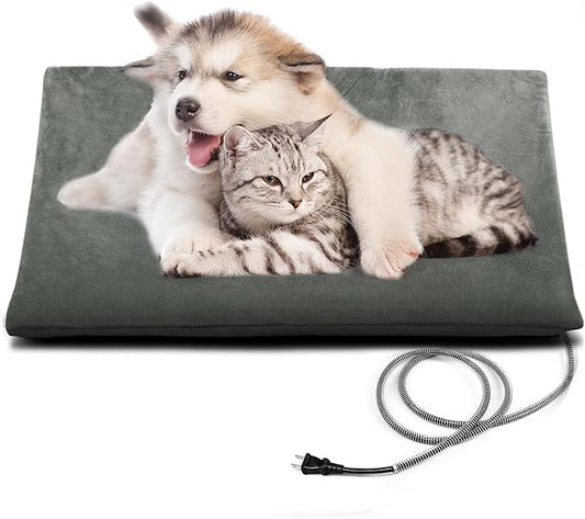 PETNF Outdoor Cat Heating Pad - Safe Waterproof Electric Warming Mat for Feral Cats, Fits Cat House Outside, 28"X16"
