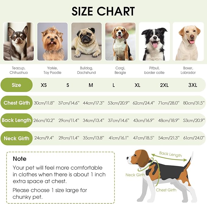 Queenmore Medium Dog Sweater, Check Pattern Knitted Cat Sweater, Warm Dog Sweaters for Medium Dogs, Solid Pull-on Sweater for Cats, Green M