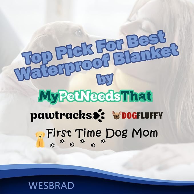 Waterproof, Super Soft, Leak Proof, Totally Pee Proof, EZ-Wash, Durable (80"x60", Black/Grey) Two-Color Reversable, 3 Layer Blanket, Adults, Pets, Dogs, Cats