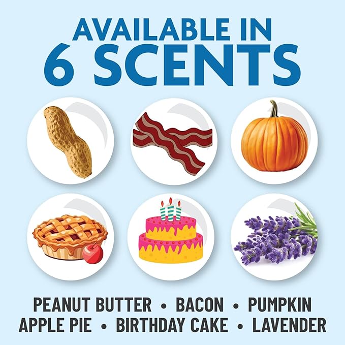 Puppy Love Bubbles, Peanut Butter & Bacon Scented Bubbles 4oz. Bottle-2 Pack Combo (1 Peanut Butter/1 Bacon) for Dogs