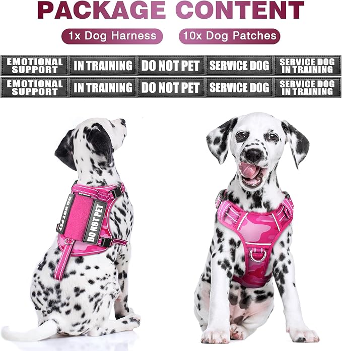 WINSEE Tactical Dog Harness, No Pull Dog Harness for Medium Large Dogs with Handle & Molle, Military Service Dog Vest Harness in Training Pet Harness for Small Dogs