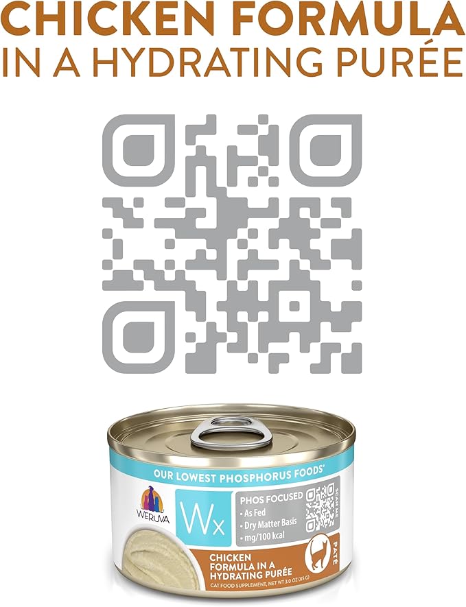 Weruva Wx Phos Focused Natural Wet Cat Food, Our Lowest Phosphorus Formulas