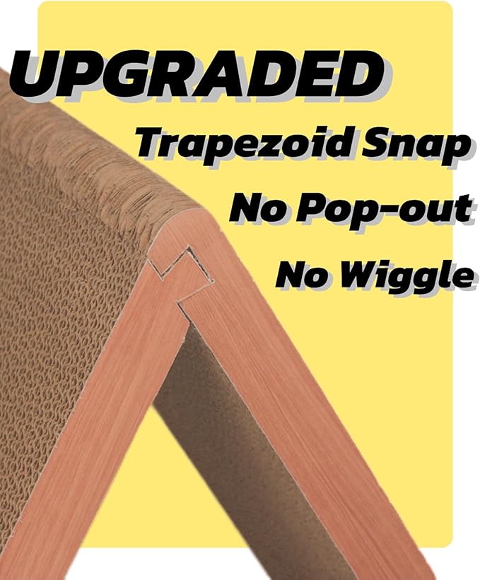 Cat Scratcher Cat Scratching Board - Foldable - Triangle, 6 Usable Sides Scratchers for Indoor Cats, Vertical Cat Scratch Pads