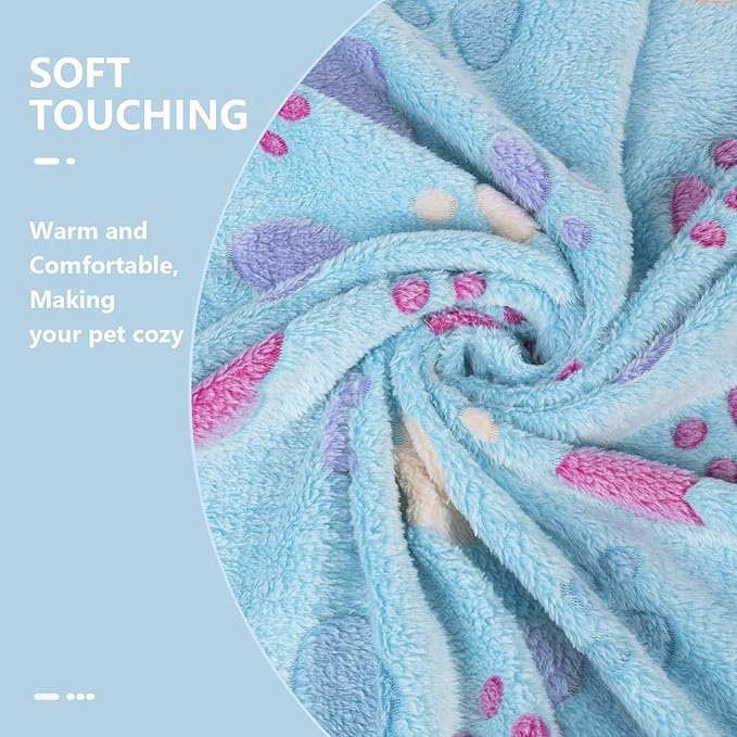 LeapSheep Pet Blankets for Dogs Cats - 3Pack Heart Pattern Super Soft Fluffy Dog Blankets for Small Medium Large Doggy Kitten (Heart, Small)