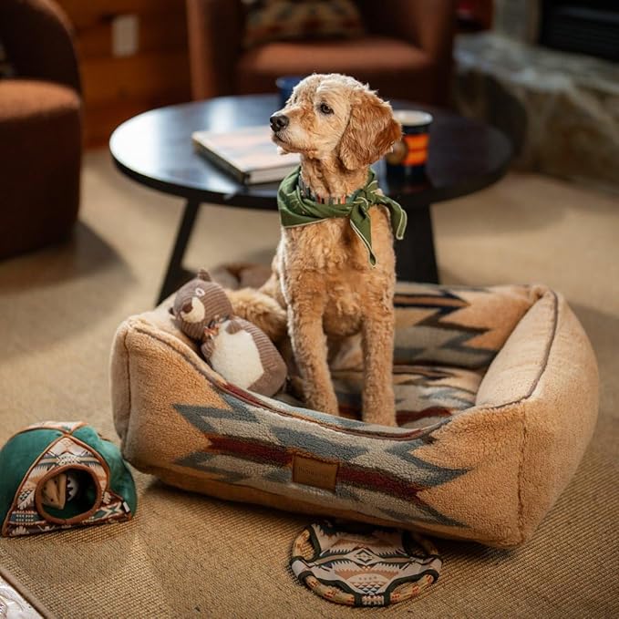 Pendleton Berber Kuddler Dog Bed - Wyeth Trail Wheat, M