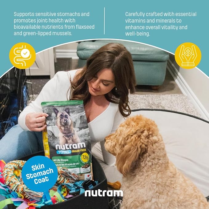 T26 Grain-Free Lamb & Lentils Dry Dog Food | High Protein, Chicken-Free Kibble with Pumpkin, Flaxseed & Salmon Oil | Easily Digestible, Allergy-Friendly for Puppies, Adults & Seniors