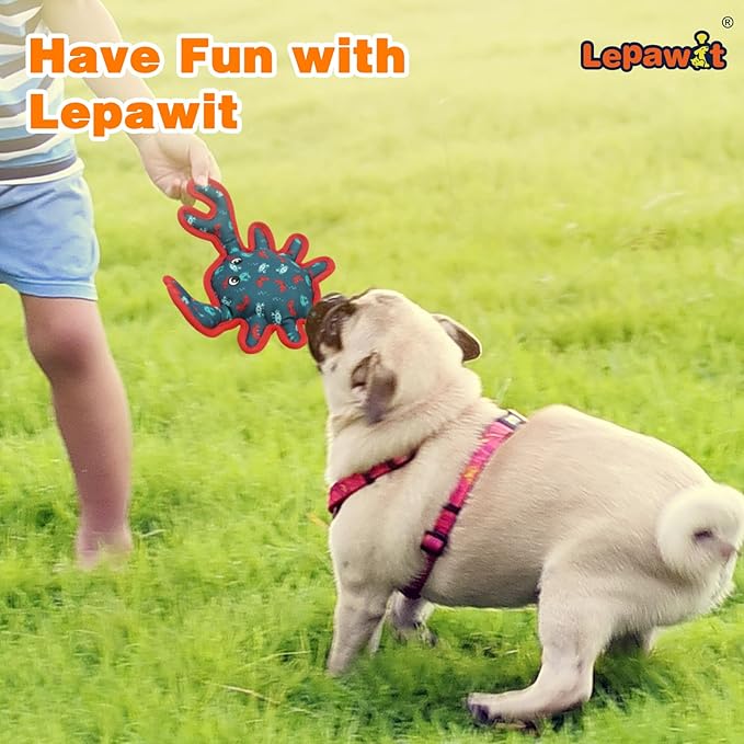 Squeaky Dog Toys, Sturdy Dog Toys for Dogs Indoor Play, Cute Crab Interactive Toy for Small and Medium Dogs