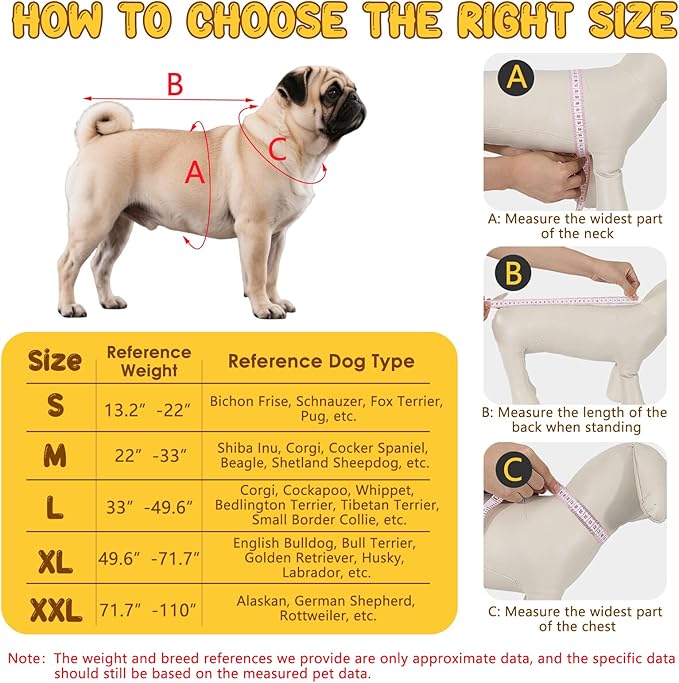 Dog Raincoat: Dog Rain Jacket with Reflective Harness & Removable Hood | Waterproof Dogs Rain Coat Poncho for Large Medium Small Dogs Puppies (Yellow - XXL)