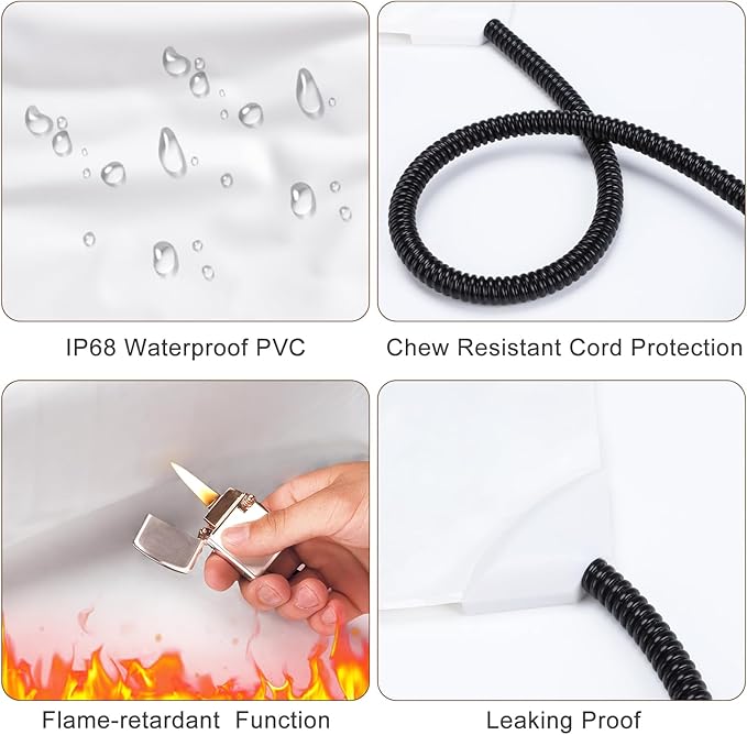 MIXJOY Heated Dog Bed, 11 Adjustable Temperature Dog Heating Pad Indoor with Timer, Pet Heated Mat for Dogs Cats, Electric Cat Heating Pad with Washable Cover, Heated Pet bed-28''x16'', Medium