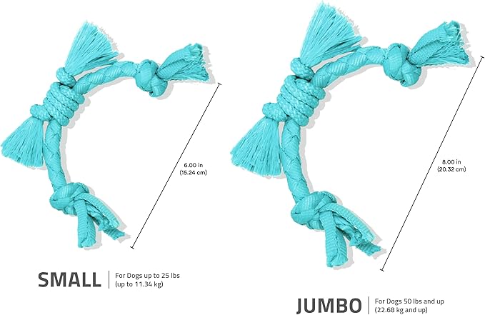 Playology Dog Toys | Puppy Toy Sensory Rope Tug of War Rope for Dogs and Puppies | Small Peanut Butter Scented Toy - Easy to Clean and Made from Non Toxic Materials