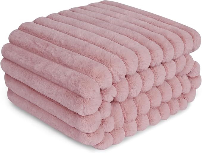 Waterproof Dog Blanket, Luxury Plush Washable Medium Dogs Blankets for Dog Bed, Super Soft Calming Pet Blanket for Indoors (Pink, 30"x40")
