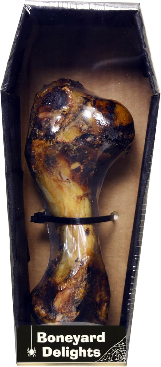 Pork Dino Dog Bone, Halloween Small Coffin Box, Gift for Dogs, 1 Count