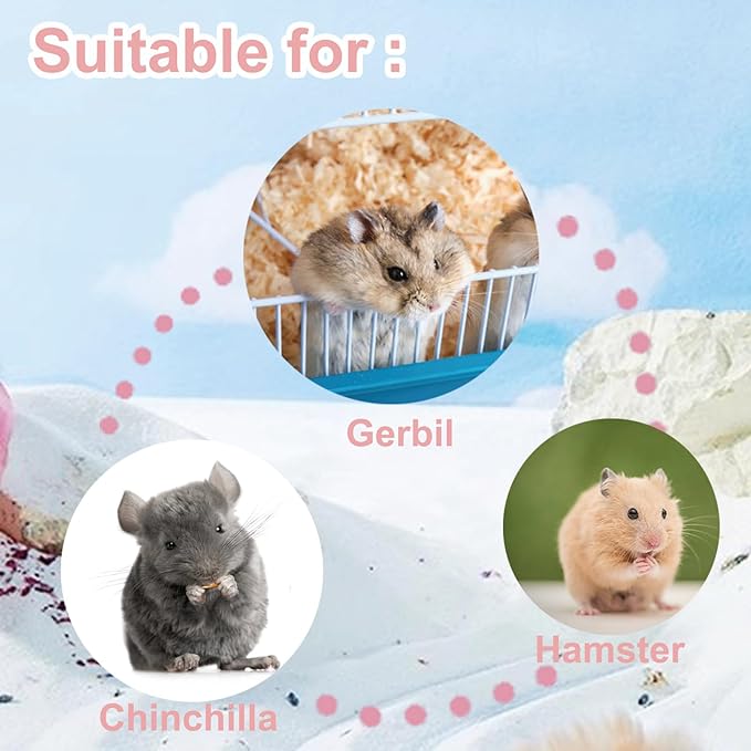 Meow&Woof Hamster Bath Sand, 2.2 lbs Canned Dust Free Desert Sand for Chinchillas Buuny, Gerbil, Syrian Mice, Guinea Pig, Small Animals Bedding Cage Accessories