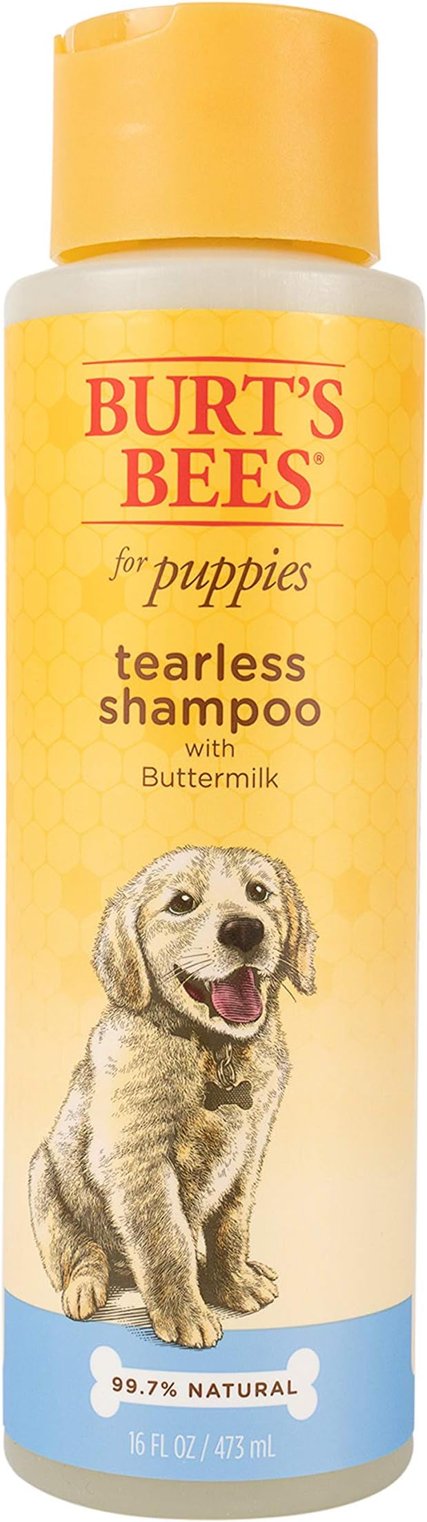 Burt's Bees for Pets Tearless Puppy Shampoo with Buttermilk, 6pk, 95% Natural Origin Formulas, Best Tearless Shampoo for Puppies - Gentle Dog and Puppy Shampoo Tear Free, 16 oz - 6 Pack